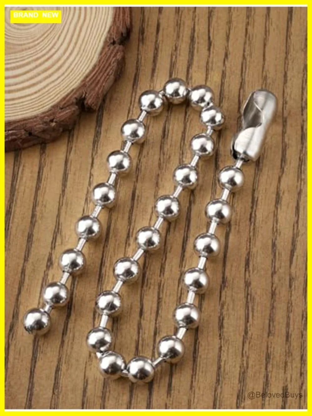 Titanium Steel Beaded Ball Chain Necklace Y2K Emo Grunge Unisex